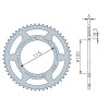 Задна зъбчатка тип 420 / 42 зъба за Gilera GSM Zulù Peugeot XP6 SM 50