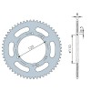 Задна зъбчатка тип 420 / 56 зъба за DERBI HRD SONIC / CPI SM SX