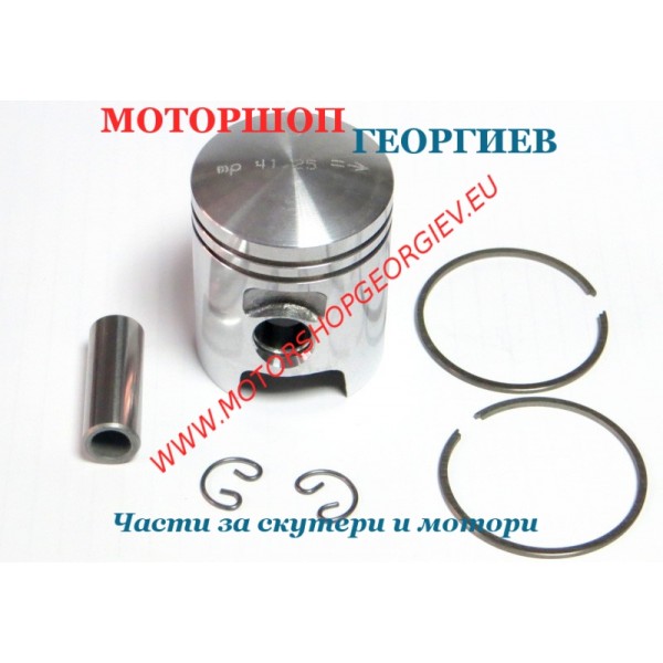 Резервна част Бутало комплект Suzuki Katana LC / TS50 / TV50 2T - 41,25 / 12 / 27mm (+0,25mm) - Meteor Pistons - Бутала SUZUKI - Моторшоп Георгиев