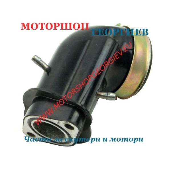 Резервна част Всмукателен колектор GY6 125 4T дълъг - Longjia N.A. 125 - Всмукателен колектор за китайски скутери - Моторшоп Георгиев