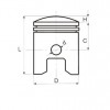 Бутало комплект Minarelli / Yamaha / MBK 60cc 2T - 43,00 / 10 / 25,5mm - Детайлен изглед 2