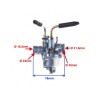 Карбуратор тип TK (Teikei) 12мм ръчен смукач - Yamaha JOG / BWS / MBK Booster / Fizz 50cc 2T - Детайлен изглед 2