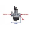 Карбуратор тип PHBG 17,5мм &mdash; Minarelli AM6 / Aprilia / Rieju / Yamaha / Peugeot 50cc 2Т - Детайлен изглед 2