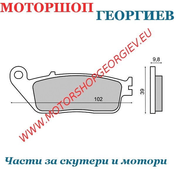 Резервна част Накладки за HONDA CN 250 / HONDA CBR 300 / KYMCO VENOX 250cc - Накладки - Моторшоп Георгиев