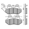 Накладки за SYM Symphony 50 / CAGIVA CITY 50 / PGO BIG MAX 50 (Brembo) - Детайлен изглед 1
