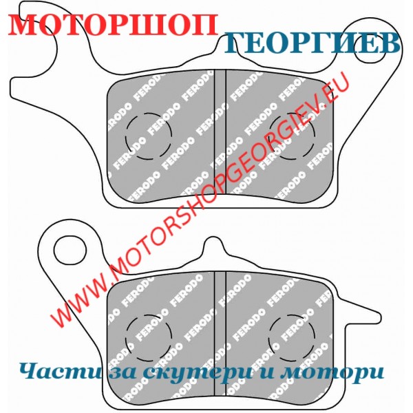 Резервна част Накладки FERODO FDB2289EF Eco Friction - Накладки - Моторшоп Георгиев