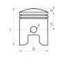 Бутало комплект Suzuki Gemma CS50 / CX50 50cc 2T - 41,00 / 10 / 21,3mm (Номинален) - Детайлен изглед 2