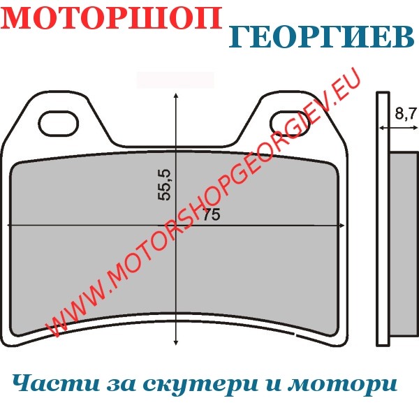 Резервна част Накладки за Ducati Monster 400cc след 2001 / Предни - Накладки - Моторшоп Георгиев