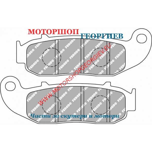 Резервна част Накладки FERODO FDB2314EF Eco Friction - Накладки - Моторшоп Георгиев