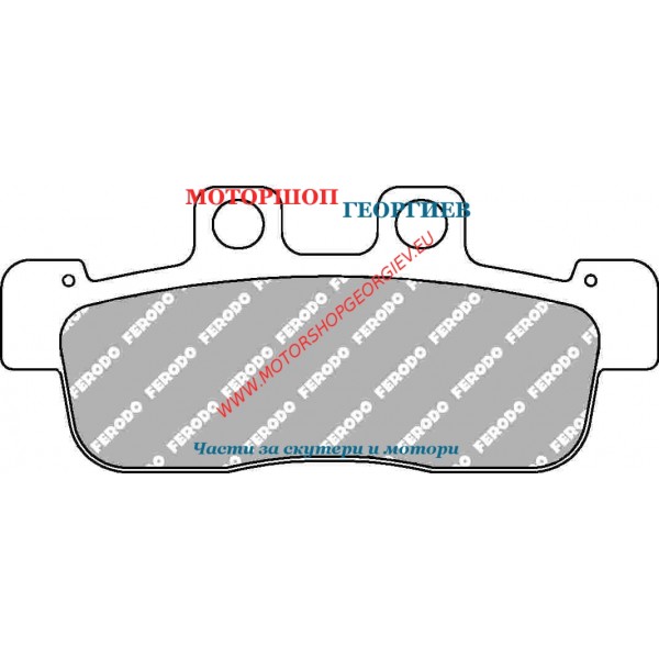 Резервна част Накладки FERODO FDB2284EF Eco Friction - Накладки - Моторшоп Георгиев