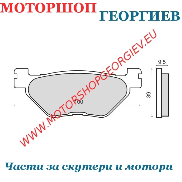 Резервна част Накладки за Yamaha Tdm 900 / Задни - Накладки - Моторшоп Георгиев