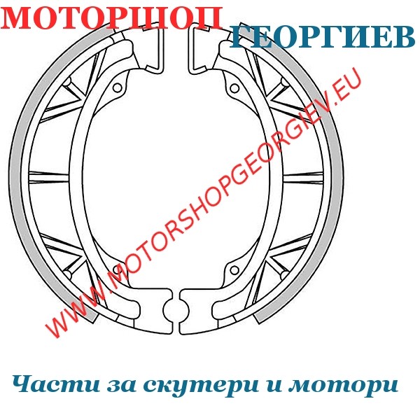 Резервна част Накладки барабанни - 110 x 25мм - BRENTA BR01200 - Накладки барабанни - Моторшоп Георгиев