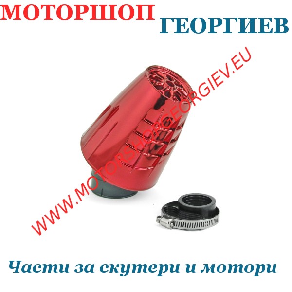 Резервна част Въздушен филтър TNT OBUS 30&deg; /&Oslash;28-35mm/ Червена анодизирана кутия - Спортни въздушни филтри - Моторшоп Георгиев