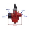 Карбуратор спортен тип Dellorto PHBG 17,5mm - 2T 50-100cc - червен - Детайлен изглед 3