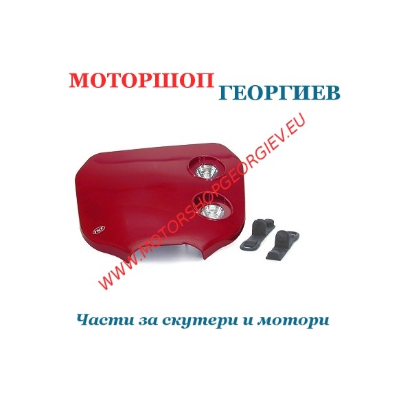 Резервна част Предна маска Ендуро с 2 халогенен CROSS Червен YM3240 - Фарове за ендуро - Моторшоп Георгиев
