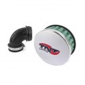 Въздушен филтър TNT R BOXH5 - 90&deg; / &Oslash;28 - 35mm / Хром / Зелен дунапрен