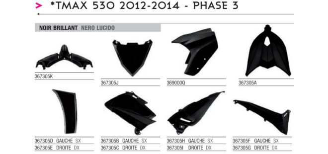 Спойлери YAMAHA T-MAX 530 2012